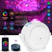 Projetor Led Noturno Galáxia Wifi APP remoto Branco