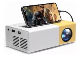 Projetor Led Portátil 1080p Cinema Filme Futebol Hdmi Tv Pc Amarelo