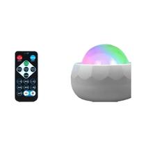 Projetor LED RGB Aurora 360 graus Luz Noturna Rotativa Galáxia Com Controle Remoto Para Decoração De
