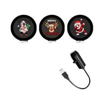 Projetor LED USB De Natal Com Padrões Alternáveis De Rena E Papai Noel Para Decoração De Teto E