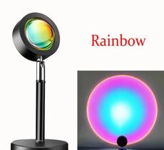Projetor Luminária Arco Iris Luz Noturna Led - Efeitos TikTok, Instagram, Fotografica, Ring Light