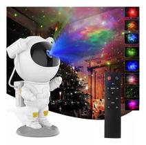 Projetor Luz Led Astronauta Galáxia Estrelas Nebulosa Iluminação Noturna Luminária Lâmpada Divertida Controle USB