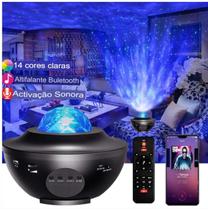 Projetor Luz Led Noite Estrela Musica Celular Bluetooth H89