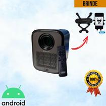 Projetor Multimídia com Sistema de Som Home Theater Integrado Sistema Operacional Android 9.0 + Suporte de Celular
