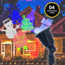 Projetor Natal Led Enfeitar Natalino Desenhos Laser Jardim