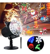 Projetor Natal Led Natalino Holográfico Laser Espeto Jardim Á Prova Dágua
