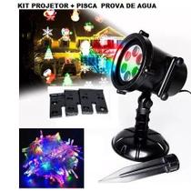 Projetor Natal Led Natalino + Pisca Pisca Prova D'Água 110V