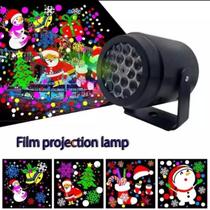 Projetor Natalino Led Natal 16 Desenhos 3d Laser Decoracao Casa Loja Arvore de Natal Portatil Bivolt 110v/220v