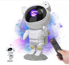 Projetor Nebulosa Astronauta com Controle Remoto, Bluetooth e Som Ambiente, Luzes Estelares