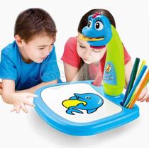 Projetor para Desenho Infantil Mesa Pintura De Projeção Magica Brinquedos Aprendizagem Galinha Azul