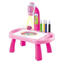 Projetor Para Desenho Infantil Mesa Pintura De Projeção Magica Brinquedos Aprendizagem Robo Rosa