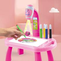 Projetor Para Desenho Infantil Mesa Pintura Robo Rosa