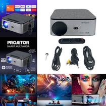 Projetor Portátil 4K com Espelhamento Sem Fio para Android e iOS WiFi Bluetooth 5.0 HDMI Focagem a Laser e Correção Automática de Imagem
