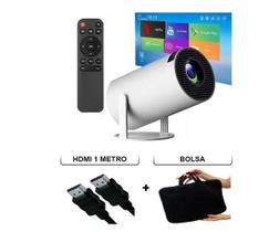 Projetor Portátil Full HD Suporta 4k Espelhamento Celular Android iOS Bluetooth Dual Wifi 5Ghz 2.4Ghz HDMI - Hy300