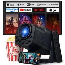 Projetor Portátil inteligente Smart 4K Lançamento 2025 Hy320 Android Wifi Bluetooth HDMI Espelha Celular 200 Polegadas