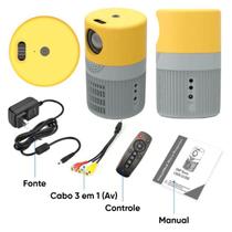 Projetor Portátil Mini 3000 Lúmens HDMI 1080p Som Embutido Hdmi