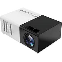 Projetor Portátil Mini Projetor de Vídeo Imagens YG300 Pro, 1600 Lumens, USB, HDMI, Branco C/ Amarelo e Branco C/Preto