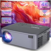 Projetor Portátil NISOO - 700 ANSI Lumens, 1080P Native e 4K Suportado - WiFi e Bluetooth