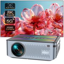 Projetor Puersit Auto Focus 4K/8K - 25000 Lumens - Wi-Fi 5G