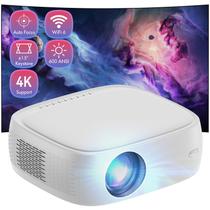 Projetor QIGEEKU 4K com Autofoco, Wi-Fi e Bluetooth 9.0 - Android