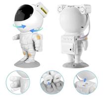 Projetor Quarto Astronauta De Luzes Estrelas Galáxia Com Controle Cabo USB - Luminária Astronauta