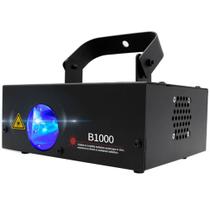 Projetor Raio Laser Azul B1000 Raios 1w Dmx Auto Modo Som