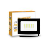 Projetor Refletor de Led Branco Frio 20w 6500k Preto Bivolt Economax Kian