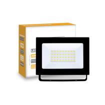 Projetor Refletor de Led Branco Frio 30w 6500k Preto Bivolt Economax Kian Projetor Refletor de Led Branco Frio 30w 6500k Preto Bivolt Economax Kian