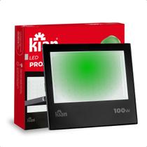 Projetor Refletor Led 100w Luz Verde Bivolt Kian Projetor Refletor Led 100w Luz Verde Bivolt Kian