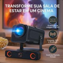 Projetor Smart 4K Portátil HY320 Original Android Full HD, Wifi e Bluetooth + Soundbar Som de Cinema Projetor Smart 4K Portátil HY320 Original Android Full HD, Wifi e Bluetooth + Soundbar Som de Cinema