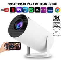 Projetor Smart 4k Wifi 1080p Ultra HD HY300 Android
