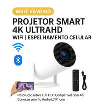 Projetor Smart Portátil Full HD Espelha Android e iPhone
