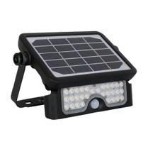 Projetor Solar 360 LED 5W 6500K Preto Demi 3929 IP65 C/Sensor Movimento