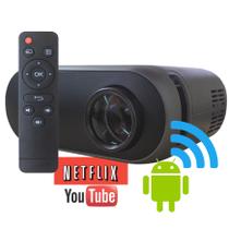 Projetor YG700 Com Sistema Android Wifi Full HD 1080p Youtube Netflix USB Controle Portátil Data Show