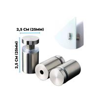 Prolongador Aço Inox 2,5X2,5cm Polido Vidro Madeira 1 Uni