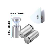 Prolongador Aço Inox Escovado Vidro Madeira Ø38*50mm