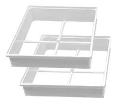 Prolongador Bloco Vidro 4cm - Polipropileno Branco Prolongador Bloco Vidro 4cm - Polipropileno Branco