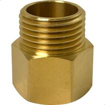 Prolongador Curto 11mm Rosca ½ Pol Latão Extensor Conexão Torneira Sextavado Externo BSP Conector Hidraulico Ponto Dagua