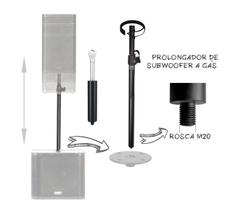 Prolongador de Subwoofer,pedestal c/rosca M20 c/elevação pneumática (gás) Prolongador de Subwoofer,pedestal c/rosca M20 c/elevação pneumática (gás)