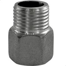 Prolongador Extensor Aumento ½ Curto 14mm Aço Inox 304 Rosca BSP Conexão Alongador Hidraulico Torneira Metal Conector Ponto Dagua Sextavado Externo