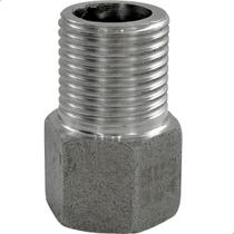 Prolongador Extensor Aumento ½ Curto 19mm Aço Inox 304 Rosca BSP Conexão Alongador Hidraulico Torneira Metal Conector Ponto Dagua Sextavado Externo