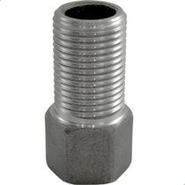 Prolongador Extensor Aumento ½ Curto 29mm Aço Inox 304 Rosca BSP Conexão Alongador Hidraulico Torneira Metal Conector Ponto Dagua Sextavado Externo