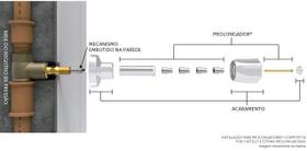 Prolongador para Registro Padrão Deca e Similares - Blukit - 160101 - Unitário Prolongador para Registro Padrão Deca e Similares - Blukit - 160101 - Unitário