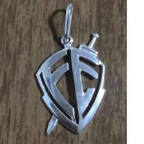 Promoção Pingente Escudo Fé Prata Maciça 925 Promoção Pingente Escudo Fé Prata Maciça 925