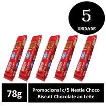 Promocional c/ 5 Nestle Choco Biscuit Chocolate ao Leite