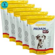 Promun Dog Neo-P 60g Organnact Suplemento Vitamínico Para Cães Kit Com 5 Unidades