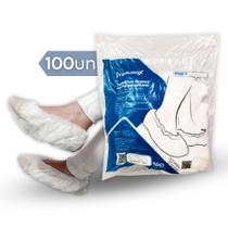 Propé descartável tnt Branca c/ 100 unidades - Touca sapato
