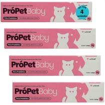 Própet baby 14g pré e probiótico para cães e gatos ucbvet kit com 4