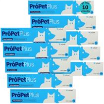 Própet plus 14g pré e probiótico para cães e gatos ucbvet kit com 10
