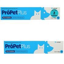 Própet plus 14g pré e probiótico para cães e gatos ucbvet kit com 2